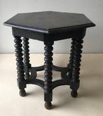 Bijzettafel - Hout - Oud zeshoekig bijzettafeltje met
