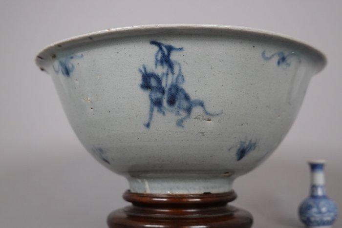 Jiajing Period (1522-1566) - Kom - Four Poets or immortals, Antiek en Kunst, Antiek | Overige Antiek