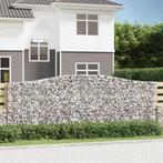 vidaXL Schanskorven 8 st gewelfd 400x50x140/160 cm ijzer, Tuin en Terras, Bloembakken en Plantenbakken, 100 cm of meer, Verzenden