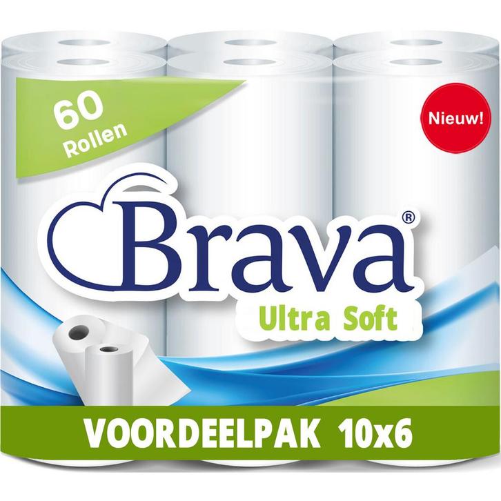Voordeelverpakking: 60 Rollen - Brava - Super Keukenpapier, Huis en Inrichting, Schoonmaakartikelen, Ophalen of Verzenden
