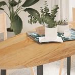 vidaXL Tafelblad 140x60x2 cm ovaal massief eikenhout, Huis en Inrichting, Tafels | Eettafels, Verzenden, Nieuw