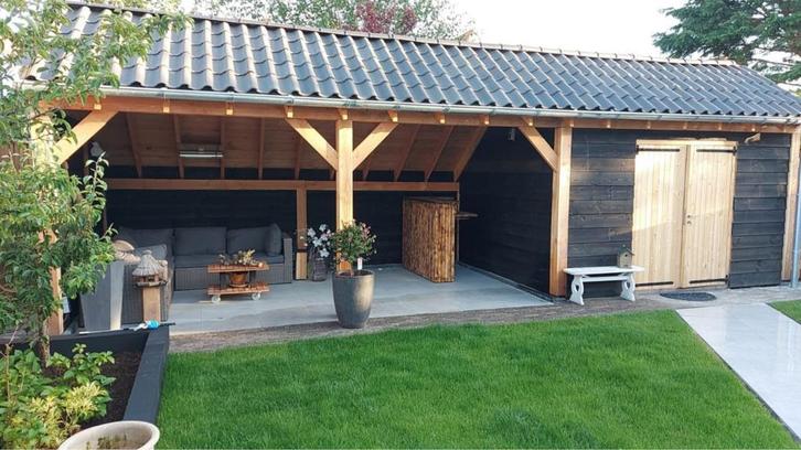 ALL-IN DEAL - Drentse kapschuur met schuur 9x4m €8959!, Tuin en Terras, Overkappingen, Veranda, Nieuw, Ophalen of Verzenden