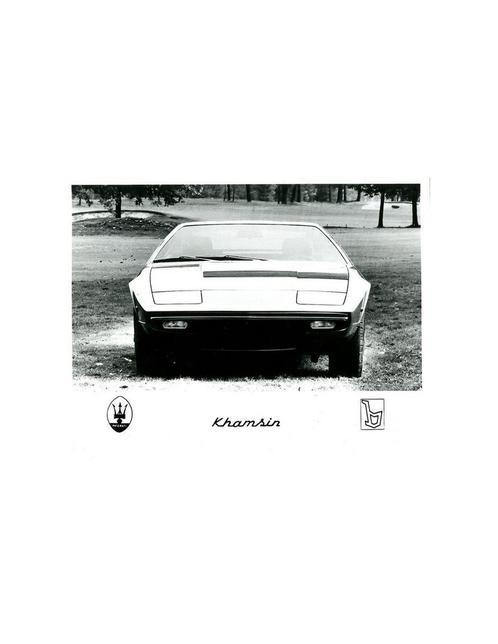 1974 MASERATI KHAMSIN PERSFOTO, Boeken, Auto's | Folders en Tijdschriften