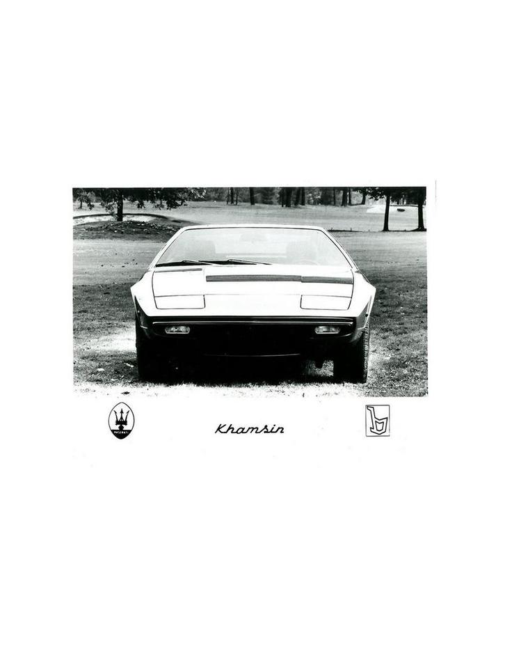 1974 MASERATI KHAMSIN PERSFOTO, Boeken, Auto's | Folders en Tijdschriften