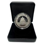 China. 2015 1 oz Silver Panda Black Ruthenium + 24k Gold