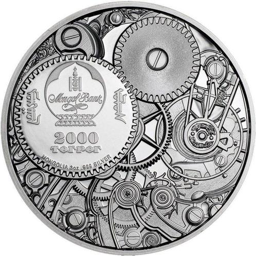 Mongolië. 2000 Togrog 2021 Clockwork Evolution - Mechanical, Postzegels en Munten, Munten | Europa | Niet-Euromunten