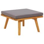 vidaXL Tuinvoetenbank met kussen 60x60x29 cm massief, Verzenden, Nieuw, Hardhout