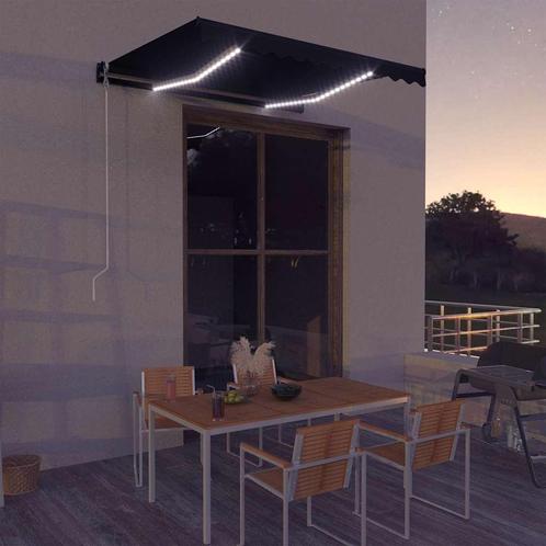 vidaXL Luifel handmatig uittrekbaar met LED 300x250 cm, Tuin en Terras, Zonneschermen, Nieuw, Verzenden