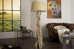Handgemaakte drijfhouten vloerlamp WILD NATURE 155cm zand, Huis en Inrichting, Lampen | Vloerlampen, Ophalen of Verzenden, Nieuw