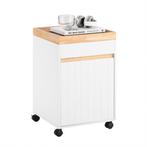 2dekans | SoBuy ASK03-W Rolcontainer Bureau Trolley, Huis en Inrichting, Tafels | Bijzettafels, Ophalen of Verzenden, Zo goed als nieuw