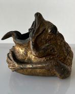 Asbak - Art Deco Fat Toad - H 11 CM - Brons