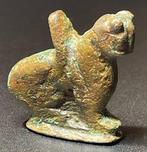 Egyptisch Brons Zeer zeldzaam beeldje van de kattengodin, Antiek en Kunst