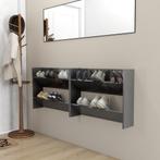vidaXL Wandschoenenkasten 2 st 80x18x60 cm hout hoogglans, Verzenden, Nieuw