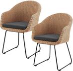 2dekans | Juskys 2 stuks Rotan Tuinstoelen / Kuipstoelen, Ophalen of Verzenden, Zo goed als nieuw