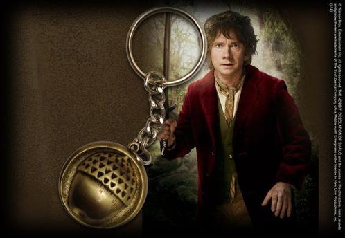The Hobbit Bilbos Button Metalen Sleutelhanger, Verzamelen, Lord of the Rings, Nieuw, Ophalen of Verzenden