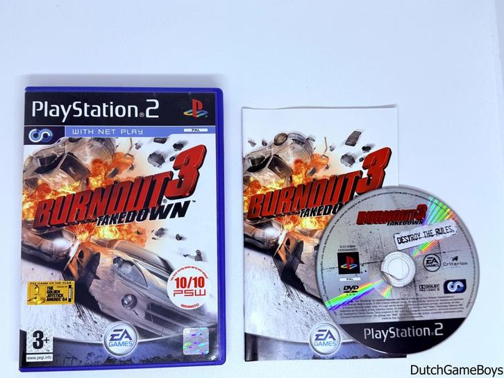 Playstation 2 / PS2 - Burnout 3 - Takedown - English, Spelcomputers en Games, Games | Sony PlayStation 2, Gebruikt, Verzenden