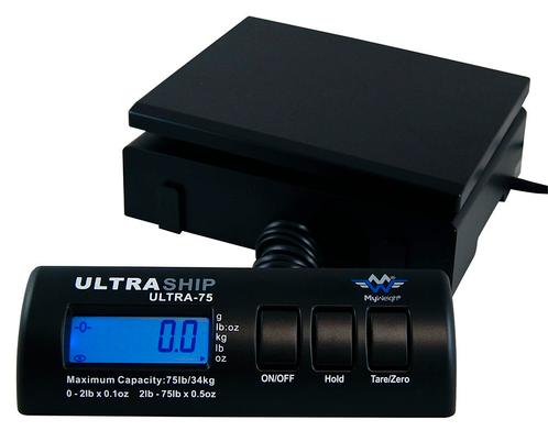 MyWeigh Ultraship-75 34kg x 5gr/10gr postweegschaal, Doe-het-zelf en Verbouw, Weegschalen, Verzenden