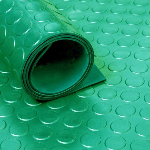 Rubber loper / rubbermat op rol Noppen 3mm groen - Lengte 10, Doe-het-zelf en Verbouw, Overige Doe-het-zelf en Verbouw, Verzenden