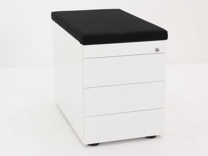 Ladekast 4-ladig, gebroken wit - pennenlade - papierlade -, Huis en Inrichting, Kasten | Overige, Gebruikt, Ophalen of Verzenden