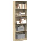 vidaXL Boekenkast 60x24x176 cm bewerkt hout sonoma, Huis en Inrichting, Kasten | Boekenkasten, Verzenden, Nieuw, Overige houtsoorten