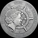 Niue. 5 Dollars 2020 Titanic Grand Shipwrecks in a History