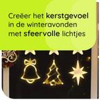 Kerstverlichting Raam Kerstbel, Kerstboom, Noorderster -, Verzenden, Nieuw