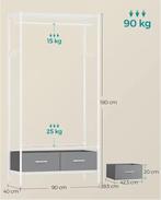 Open Kledingrek met Lades – Metalen Plankenrek en Roede, Huis en Inrichting, Kasten | Overige, Verzenden, Nieuw