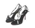 Een paar zwarte satijnen Dolce en Gabbana pumps, Pumps, Zwart, Dolce en Gabbana, Gedragen