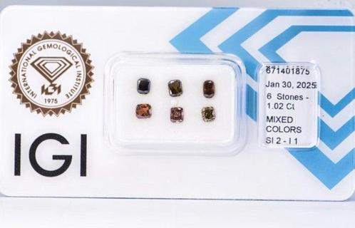 Zonder Minimumprijs - 6 pcs Diamant (Natuurlijk gekleurd) -, Sieraden, Tassen en Uiterlijk, Edelstenen