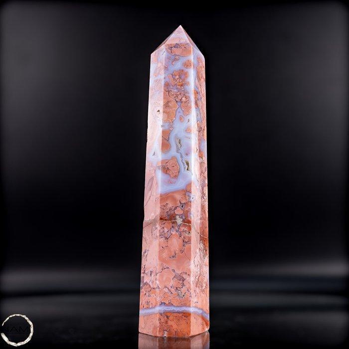 Candy-Achat Obelisk – Kunstwerk van de Aarde in zachte, Antiek en Kunst, Curiosa en Brocante