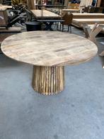 Nara eettafel, cilindrisch (nieuw, outlet), Huis en Inrichting, Tafels | Eettafels, Nieuw, Overige houtsoorten