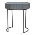 Bijzettafel Rill rond 46x40 cm grijs [en.casa], Huis en Inrichting, Tafels | Bijzettafels, Verzenden, Nieuw