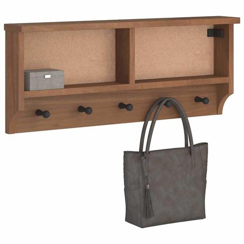 vidaXL Wandkapstok SANDNES 87x12x35 cm massief grenenhout, Huis en Inrichting, Woonaccessoires | Kapstokken, Nieuw, Verzenden