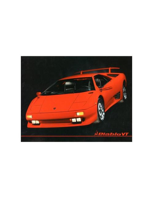 1993 LAMBORGHINI DIABLO VT LEAFLET ENGLELS, Boeken, Auto's | Folders en Tijdschriften