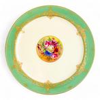 Jack Stanley hand-painted cabinet plate with raised paste