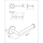 Wiesbaden Alonzo Toiletrolhouder met Vaste Arm - Gunmetal, Huis en Inrichting, Badkamer | Badtextiel en Accessoires, Ophalen of Verzenden