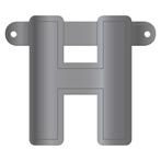 Banner letter h metallic zilver | Nieuw! | Letterbanner, Hobby en Vrije tijd, Nieuw, Verzenden