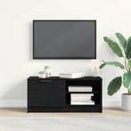 vidaXL TV-kast Zwart Eiken 80 x 35 x 36,5 cm Bewerkt hout, Huis en Inrichting, Kasten | Televisiemeubels, Minder dan 50 cm, Verzenden