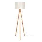 [lux.pro] Staande lamp vloerlamp E27 Rochester bamboe en cre, Huis en Inrichting, Lampen | Vloerlampen, Verzenden, Nieuw