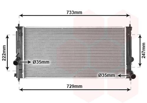 RADIATOR VOOR TOYOTA CELICA 1999-2006 1640022060, Auto-onderdelen, Airco en Verwarming, Nieuw, Ophalen of Verzenden