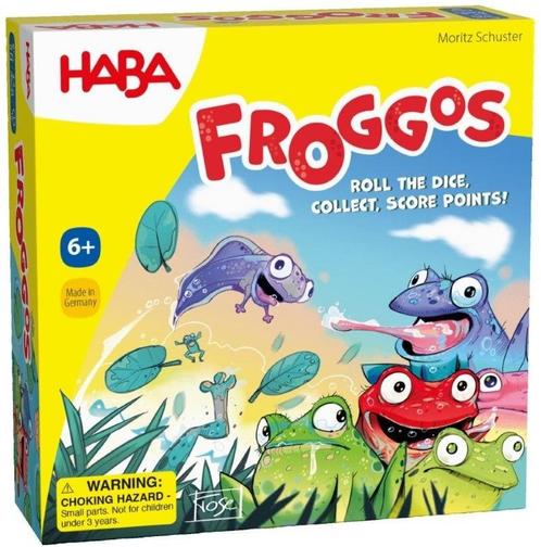 Froggos - Dobbelspel | Haba - Kinderspellen, Hobby en Vrije tijd, Gezelschapsspellen | Bordspellen, Nieuw, Verzenden