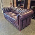 Chesterfield Brighton 3 - Zitter bank Antiek Paars, Nieuw, Leer