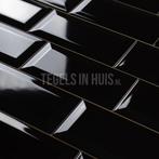 Wandtegel metro tegels zwart glans 7,5x15 wandtegel, Ophalen, Nieuw, 10 m² of meer, Wandtegels