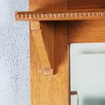 Art Deco of Haagse School spiegel facet geslepen met console, Ophalen of Verzenden