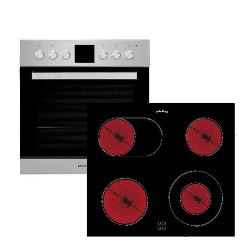 Nieuwe Privileg inbouwoven met inbouw keramische kookplaat, Witgoed en Apparatuur, Ovens, Inbouw, Hete lucht, Nieuw, Oven met grill