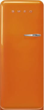 Smeg FAB28LOR6 retro jaren 50 koelkast - oranje - linksdraai, Witgoed en Apparatuur, Koelkasten en IJskasten, 150 tot 200 liter