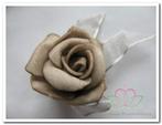 Mini foam roos 2 cm. Taupe zelfklevend / pak Mini foam roos, Nieuw, Ophalen of Verzenden