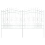 Wit Tuinhek 165cm Staal | Tweedekansje | OP=OP, Met poort, Nieuw, Ophalen of Verzenden, Tuinhek