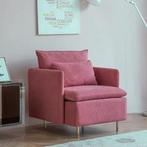 Nieuw: Roze stoel woonkamer – Modern Design met Kussens, Huis en Inrichting, Stoelen, Verzenden, Nieuw, Hout