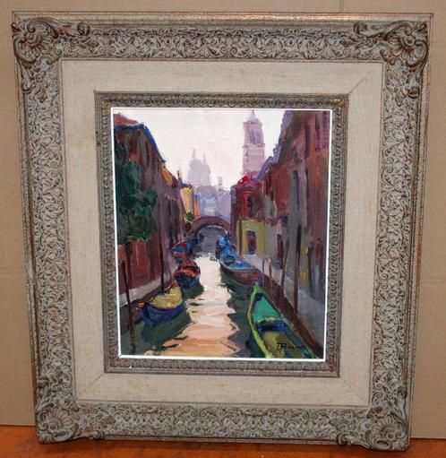 Pascual Bueno Ferrer (1930) - Canal veneciano, Antiek en Kunst, Kunst | Schilderijen | Klassiek